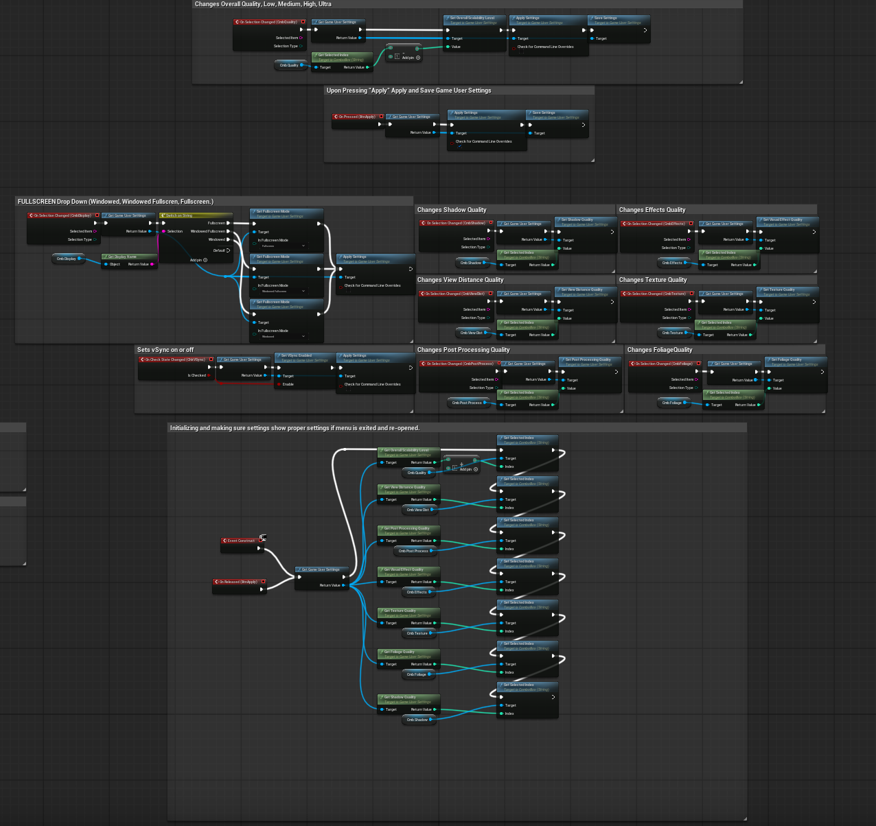 Developing a Player-Facing Graphics Settings System in Unreal Engine 5 -(W.I.P)-